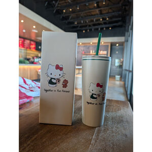 NEW Starbucks Hello Kitty 50th Anniversary Grande Cup 16Oz Limited Edition RARE